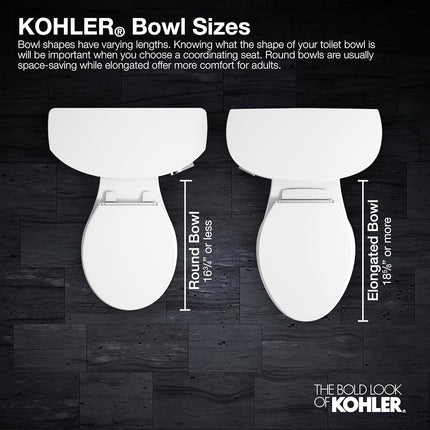 KOHLER 57777-WCF-0 K-57777-WCF-o Cymbal Readylatch Quiet-Close Toilet seat, Elongated, White