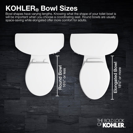 KOHLER 57777-WCF-0 K-57777-WCF-o Cymbal Readylatch Quiet-Close Toilet seat, Elongated, White