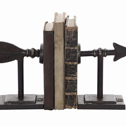 Creative Co-Op Bronze Arrow Shaped Cast Iron Bookends (Set of 2 Pieces)