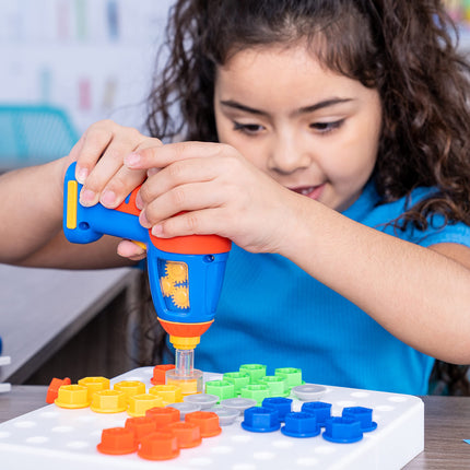 Learning Resources Design & Drill Toolbox, juego de herramientas de construcción STEM para niños, a partir de 3 años