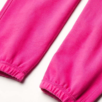 IZOD Girls' Sensory-Friendly Sweatpants, Soft Fleece Fabric with Elastic Waist&Drawstring,Tagless,Flattened Seams & Pockets, Rose, 4-5