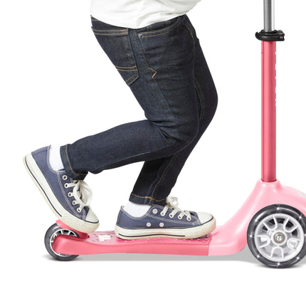 Kids Scooter, Toddler Scooter, Flyer Glider Jr. with Light Up Wheels, Pink, Radio Flyer Ride On Toys for Kids 2-5 Years Old, for Outdoor Riding