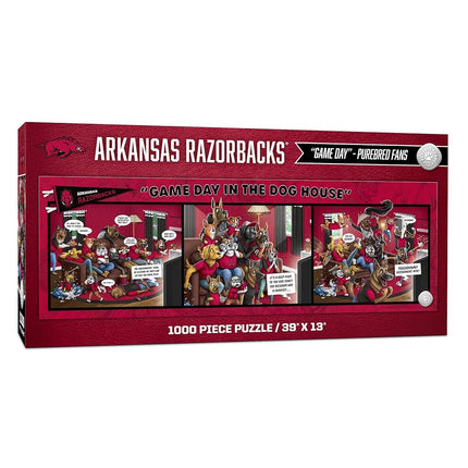 YouTheFan NCAA Arkansas Razorbacks Game Day in The Dog House - 1000pc Puzzle