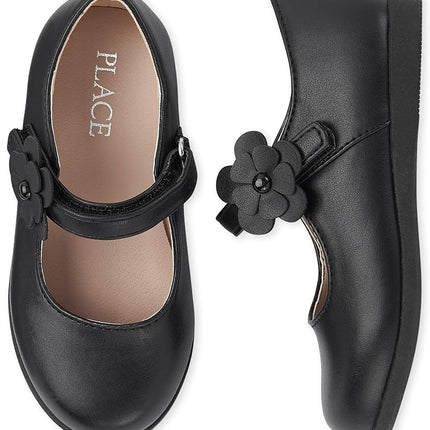 The Children's Place,niñas,Zapatos Comfort Flex para niña pequeña de The Children's Place,Zapatos Uniformes Comfort Flex,Negro,8 Niño pequeño