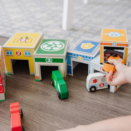 Melissa & Doug Nesting & Sorting Buildings & Vehicles