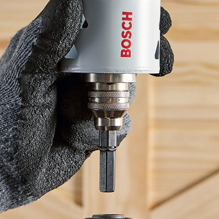 Sierra de corona bimetálica Bosch HBT225 para orificios de 2-1/4" con ranura en T