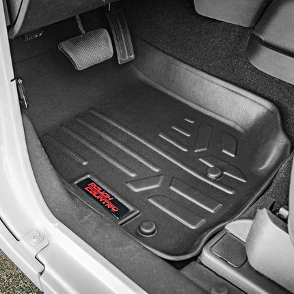 Rough Country - M-20713 - Tapetes de alta resistencia - Combo delantero y trasero (modelos Crew Cab) para Chevrolet: 07-13 Avalanche 1500 4WD/2WD, 07-13 Silverado 1500 4WD/2WD, 07-14 Silverado 2500 HD 4WD/2WD, 07.