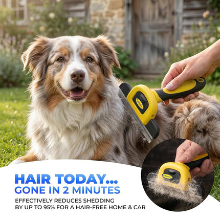 Pet Grooming Brush Effectively Reduces Shedding by Up to 95% Professional Deshedding Tool for Dogs & Cats…