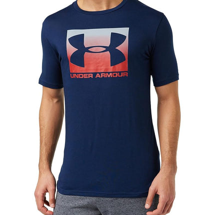 Camiseta de manga corta Under Armour Boxed Sportstyle para hombre, Academy Blue (408)/Red, XXXG Alto