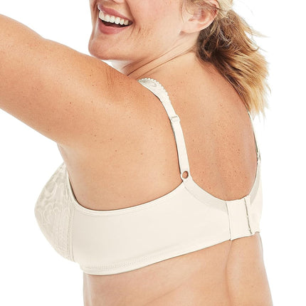 Playtex Women's Wireless, 18 Hour Plus-Size Bras Available, Ultimate Lift, Moisture-Wicking, Single Or 2-Pack, Mother of Pearl, E