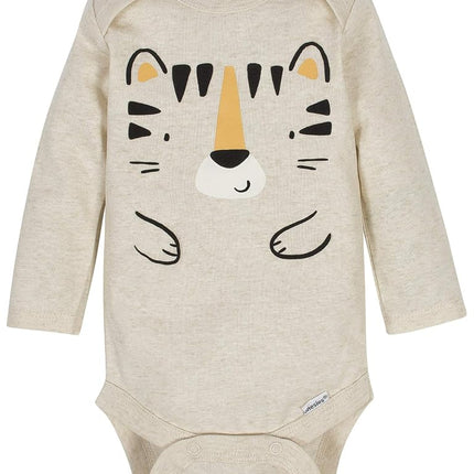 Marca OnesiesUnisex BebéPaquete de 6 Bodis de Manga LargaTigre Azul0-3 Meses