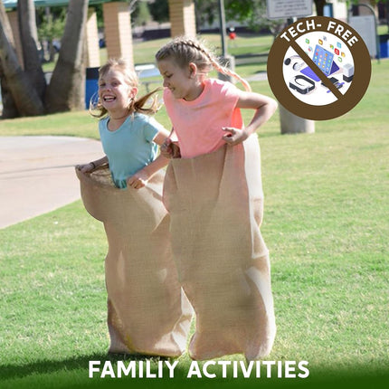 JOYIN 6 Pack Large Burlap Potato Sack Race Bags, 39" x 25" Potato Sacks Racing Bags for Kids & Adults,Outdoor Play, Family Reunion, Outdoor Picnic Party, Outside Yard Lawn Easter