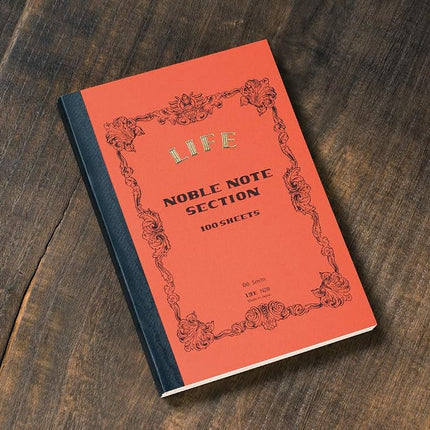 Life Stationery Japanese Paper Grid Noble Note Notebook, Orange, A4 Size
