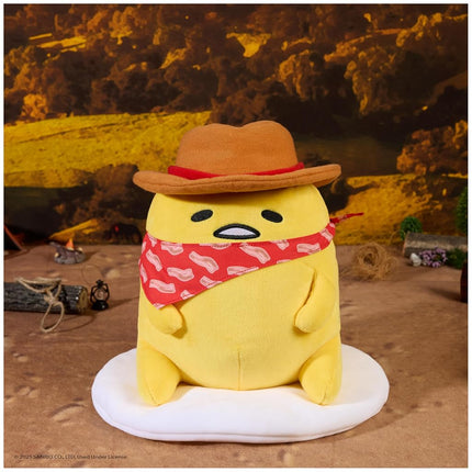 GUND Sanrio Gudetama The Lazy Egg Cowboy 9-Inch Western Themed Stuffed Toy