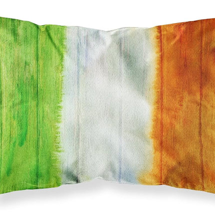 Irish Flag on Wood Fabric Standard Pillowcase