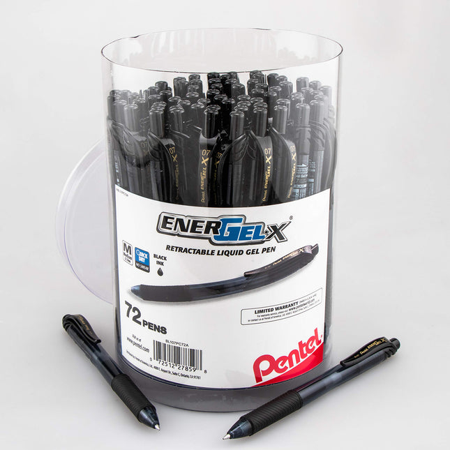 Pentel EnerGel-X Retractable Gel Pen, (0.7mm) Med.