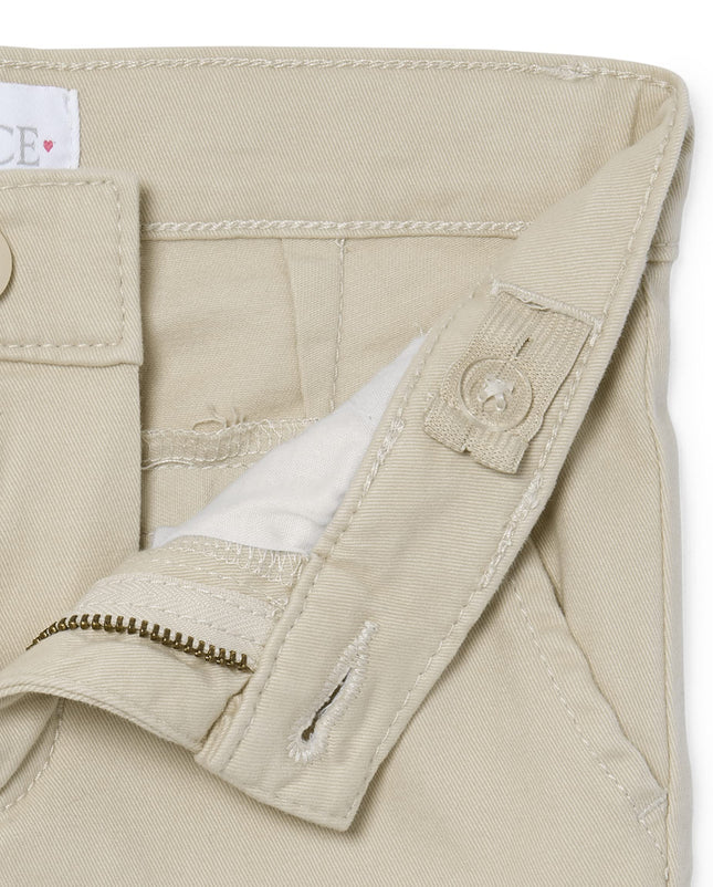 The Children's Place Pantalon habillé ajusté pour filles, paquet de deux, BISCUIT, 6X/7