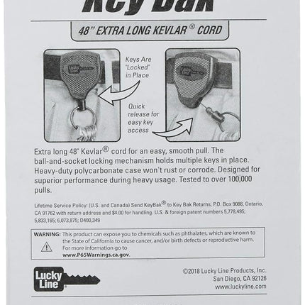 Super 48 Key-Bak Retractable Key Reel, 1 per Card