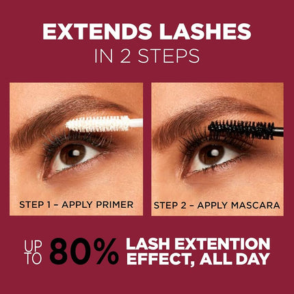 Máscara de pestañas L'Oréal Paris Double Extend Beauty Tubes alargadora, negra, 0.33 fl. oz.
