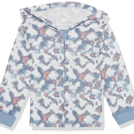 Hanes Hoodie, Zippin Soft 4-Way Stretch Knit Long Sleeve, Babies and Toddlers, Denim Jacket Rose Tea Tie Dye, 0-6 Months