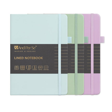 &And Per Se Lined Notebooks 3-Pack Gift Set, A5 Ha