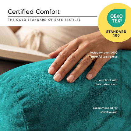 Nestl Reading Pillow for Bed, Back Pillow for Sitting Up in Bed, Teal