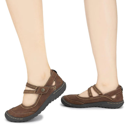 Jambu JBU Women's Fawn Mary Jane Flat, Dark Brown, 6 UK