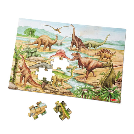 Melissa & Doug 10421 Dinosaurs Floor Puzzle, Multicolor, 7.62 cm*30.48 cm*24.13 cm - FSC Certified