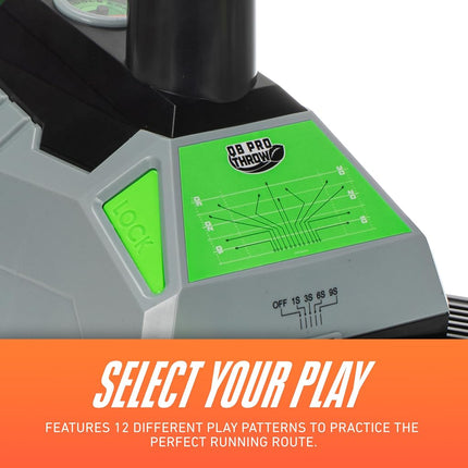 Nerf QB Pro Throw Football Passer - Launches 8.5" Foam Football 30+ Yards - Select Your Play, Lock, Pump, and Launch - Ages 14+