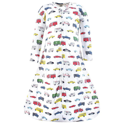 Hudson Baby Unisex Baby Long Sleeve Cotton Jersey Sleeping Bag, Sack, Blanket, Going Places, 12-18 Months