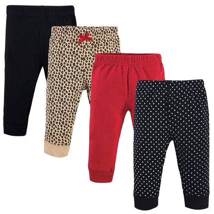 Hudson Baby - Pantalones y Leggings de Algodón para Bebés Niñas, Estampado Leopardo Básico, 4T