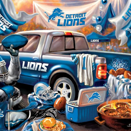 Masterpieces 1000 Piece Jigsaw Puzzle for Adults - NFL Detroit Lions Gameday - 19.25"x26.75"