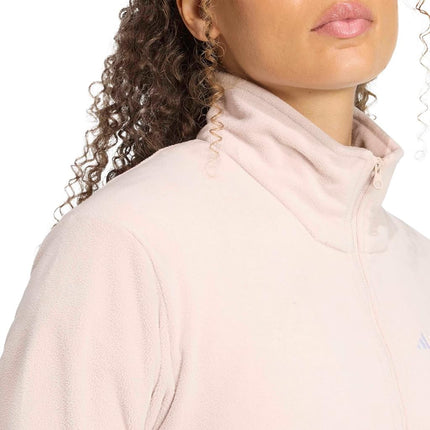 adidas Women's Terrex Multi Essentials Half-Zip Fleece Hiking Jacket, Wonder Taupe, Large