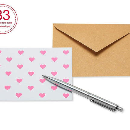 American Greetings Bulk Blank Cards with Envelopes, Heart Stationery (200-Count)