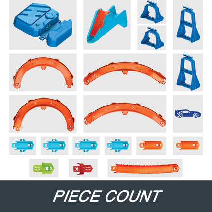 Hot Wheels Track Creator Boosted Jump Speedway Set & Toy Car