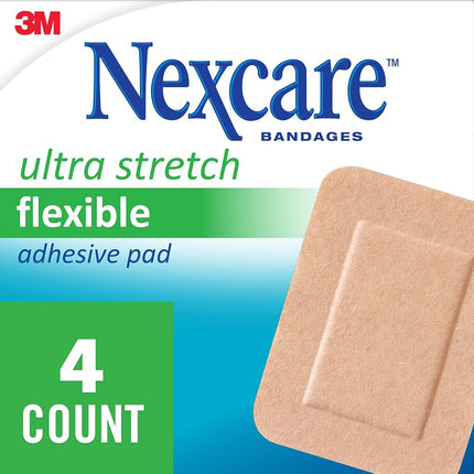Nexcare Soft Fabric Adhesive Pad, 3 in x 4 in, 4 Pads