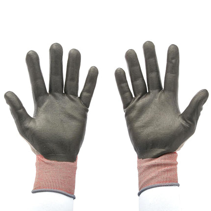3M Comfort Grip General Use Work Glove, Nitrile Palm Coating, Washable with Knit Wrist Cuff, 1 Pair, Large