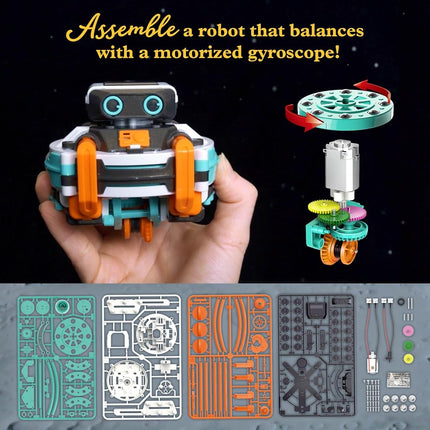 Thames & Kosmos RoboRails STEM Kit, Construct a Reconfigurable Robot Monorail System with Splitters, Cross Switch, Seesaw Mechanism, Modern-Day Model Train Set, Explore Physics & Gyroscopic Forces