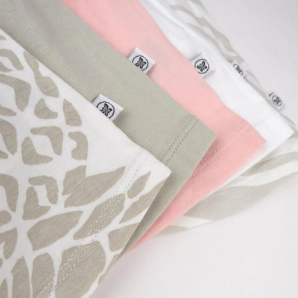T-shirt à manches courtes unisexe en coton 100 % biologique pour bébés et tout-petits HonestBaby, motif feuille d'ananas ivoire, 6-9 mois