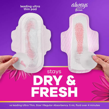 Always Radiant Feminine Pads for Women, Size 4 (Pack of 3), Overnight Absorbency, with Wings, Scented, 20 Count, (Packaging May Vary)