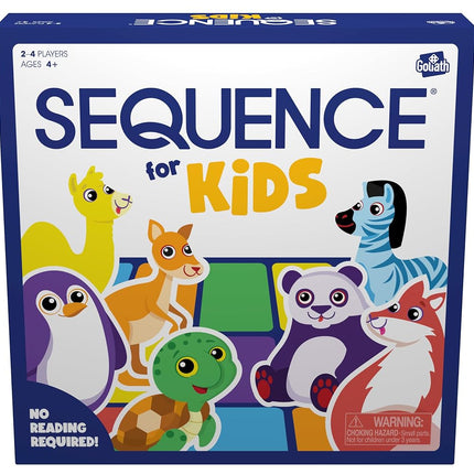 SEQUENCE for Kids - The 'No Reading Required' Strategy Game | Match 4 Symbols in a Row to Win! | Kids Board Games | 2-4 Players Ages 4+