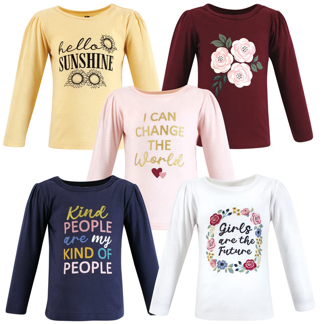 Hudson Baby Baby Long Sleeve T-Shirts, Girls World