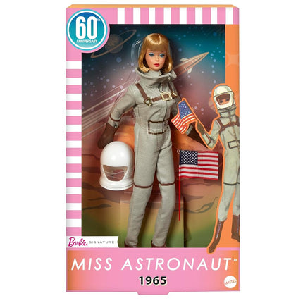 Barbie Miss Astronaut Doll Collectible with Silver Suit, Space Boots & Helmet Accessory, 1965 Vintage Repro