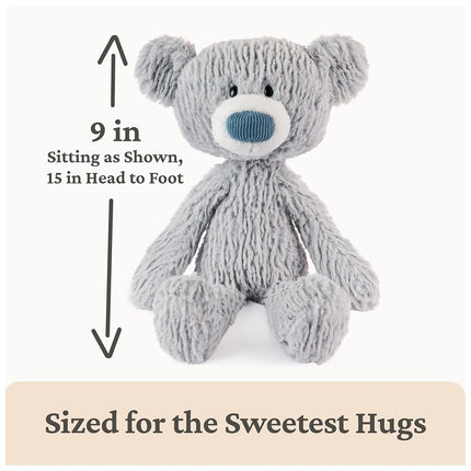 GUND Toothpick Wavy Bear, Teddy Bear Stuffed Animal for Ages 1 and Up, Gray, 15”