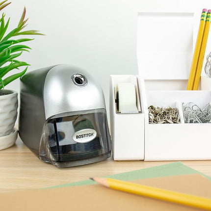 Bostitch Office QuietSharp Executive Heavy Duty Electric Pencil Sharpener for 65% Faster Sharpening and 6X Longer Cutter Life - Colored Pencil Compatible, Black