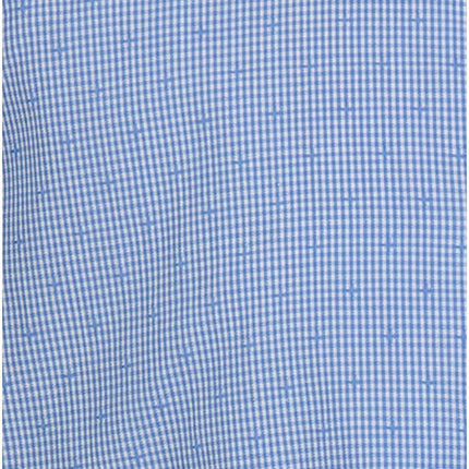 Tommy Hilfiger Boys Long Sleeve Cross Gingham Dress Shirt, Medium Blue 18