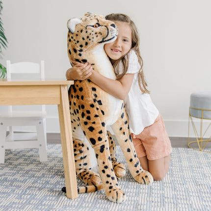 Melissa & Doug Giant Cheetah - Lifelike Stuffed Animal (over 4 feet long)