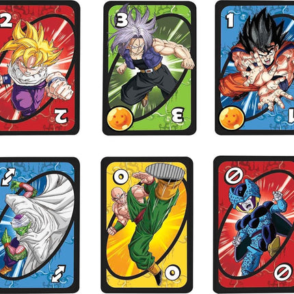 Mattel Game Uno HGJ78 Dragon Ball Z Card Game, 112 Cards for 2 to 10 Players, Ages 7 and Up