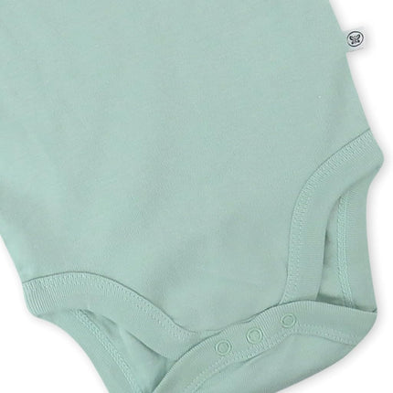 HonestBaby Lot de 5 bodies à manches courtes pour bébé garçon, 100 % coton biologique, Sage Ombre, 24 mois