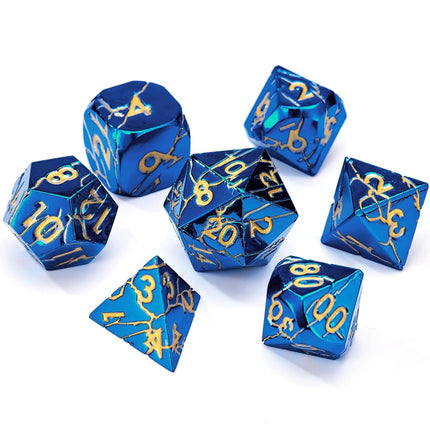 Metal Dice for DND - Ancient Cracked Lightning – B